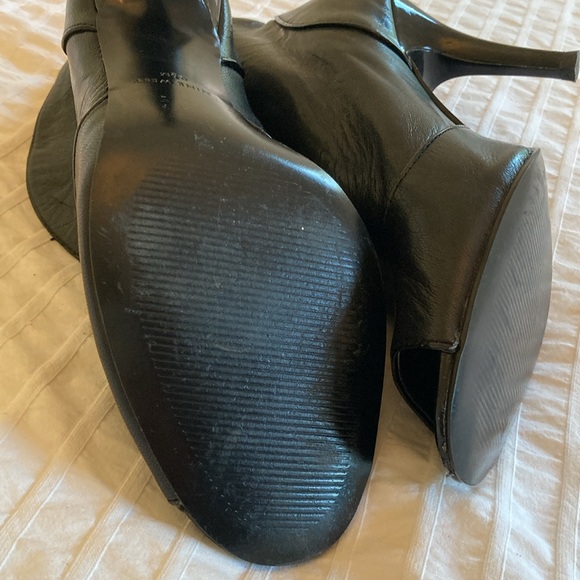 Elegant Nine West Black Peep-Toe Boots - 9 and 1/2 - Picture 7 of 7